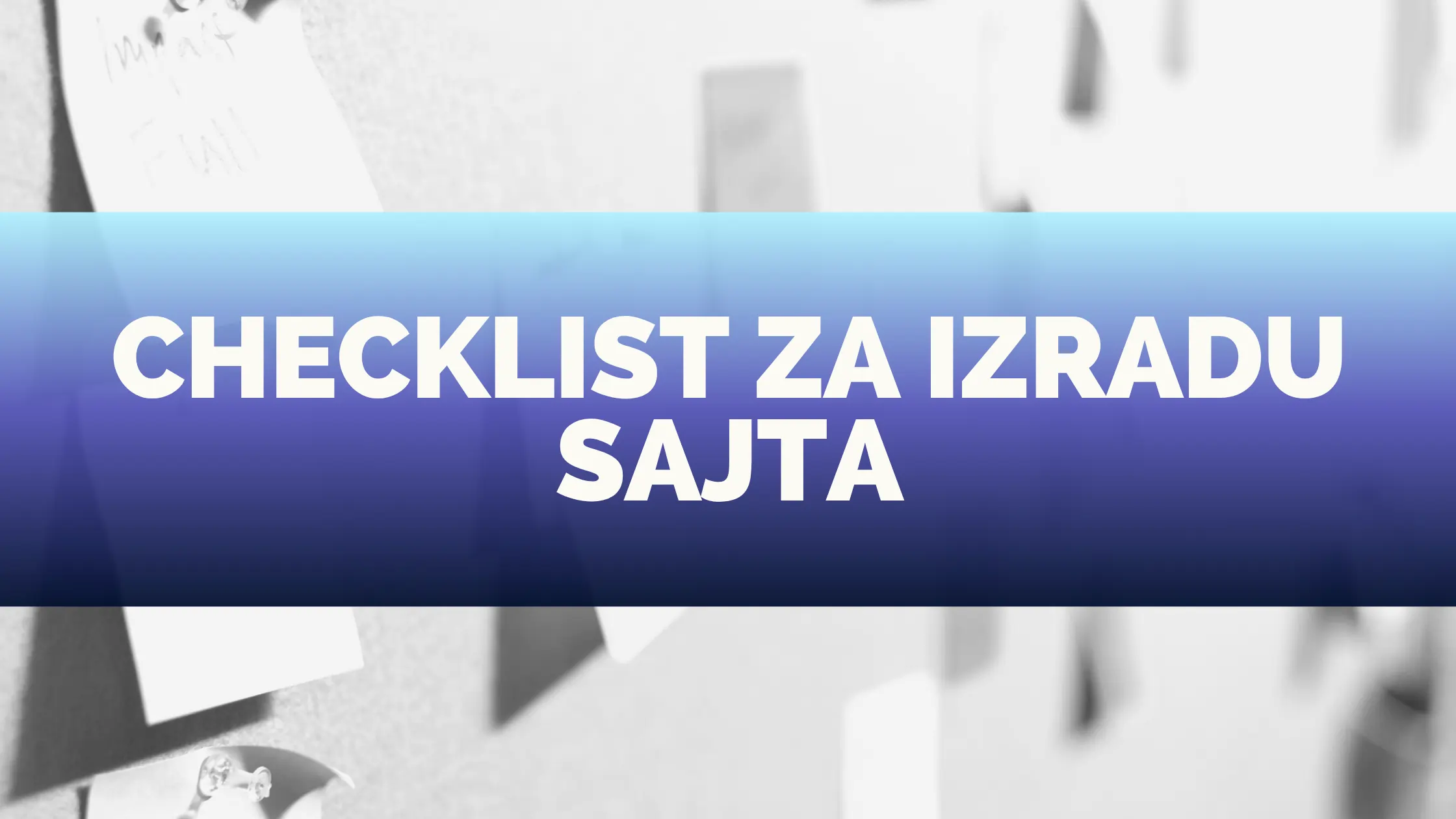 Checklist za pripremu za izradu sajta