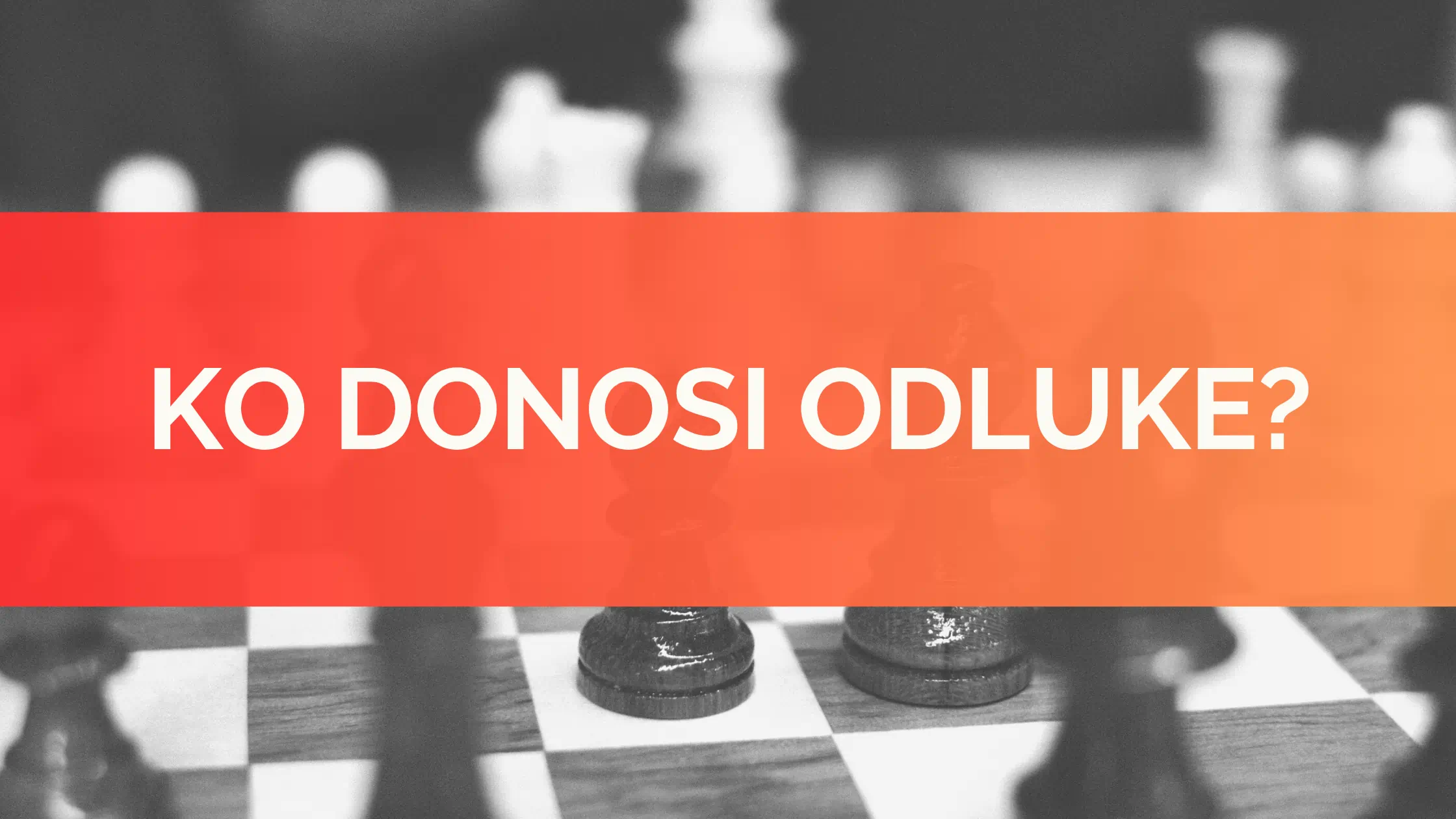 Vizuelni prikaz procesa donošenja odluka u projektu