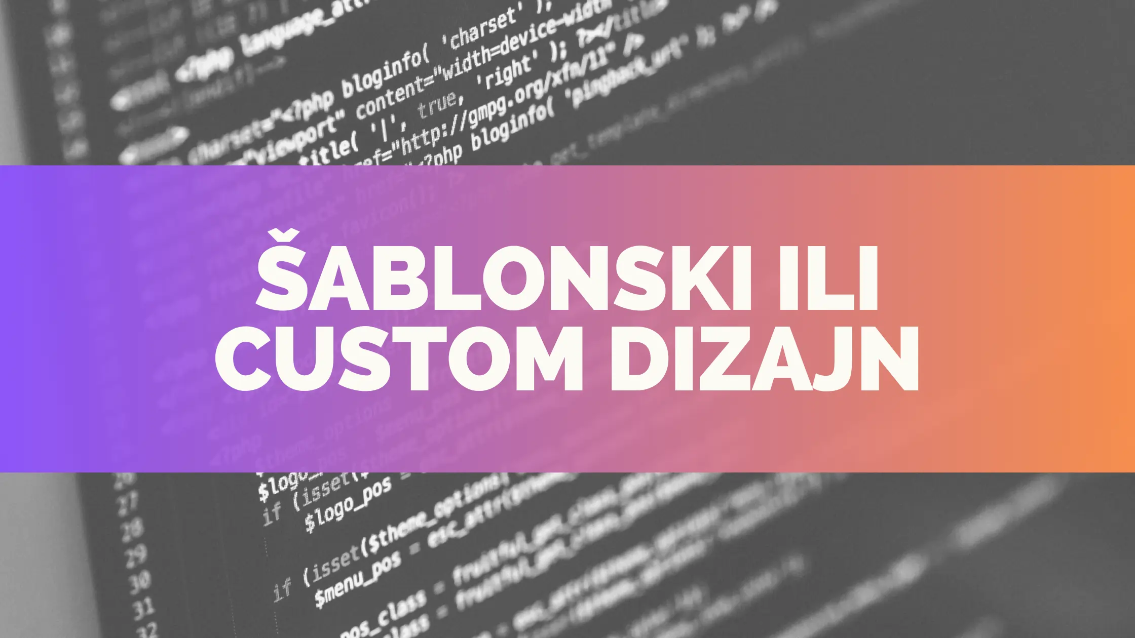 Poređenje prilagođenog i šablonskog dizajna sajta