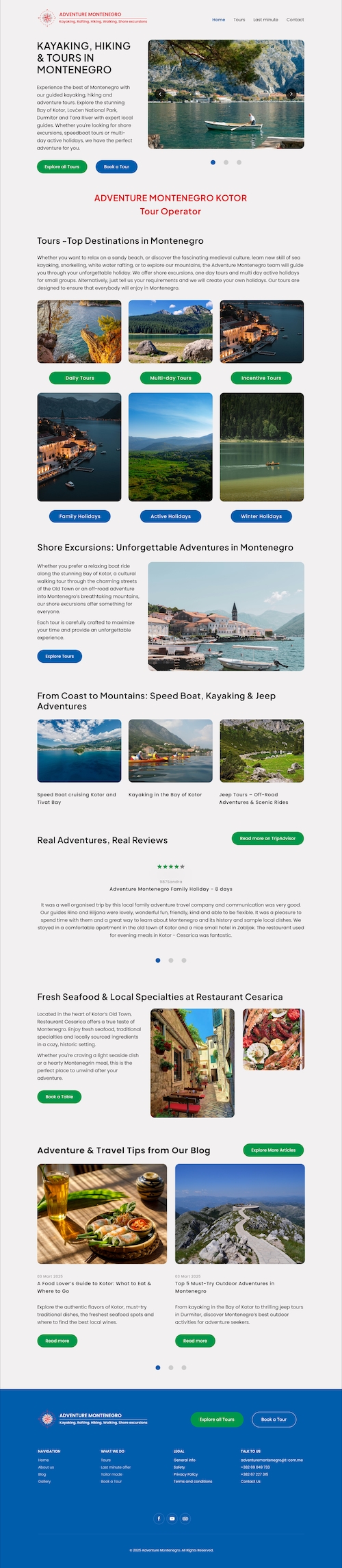 Adventures – Figma dizajn 1