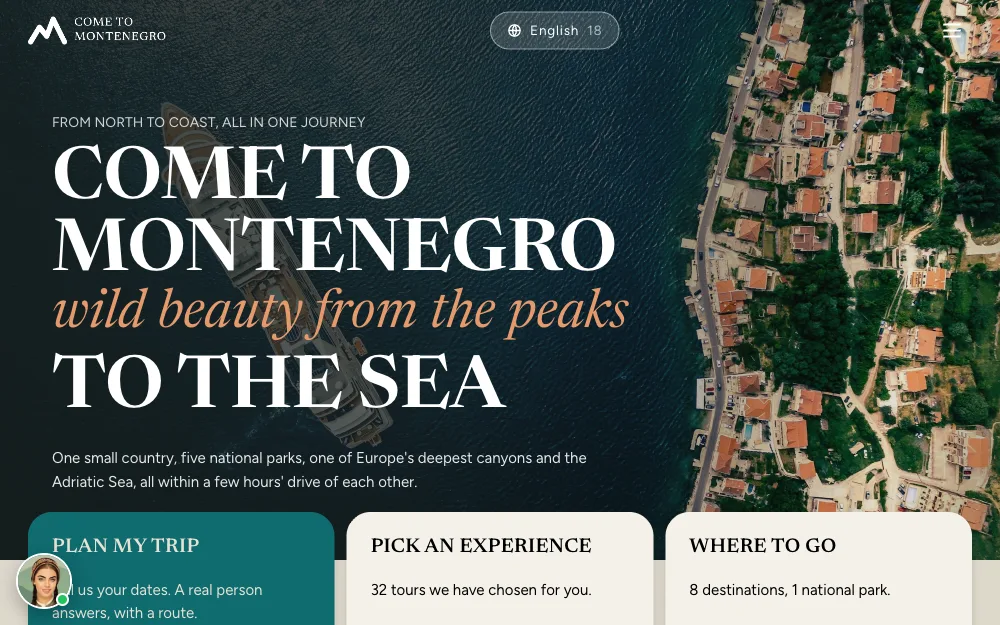 Come to Montenegro – naslovna na engleskom