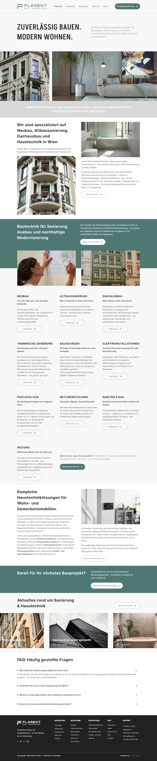Flarent GmbH – Figma dizajn naslovna