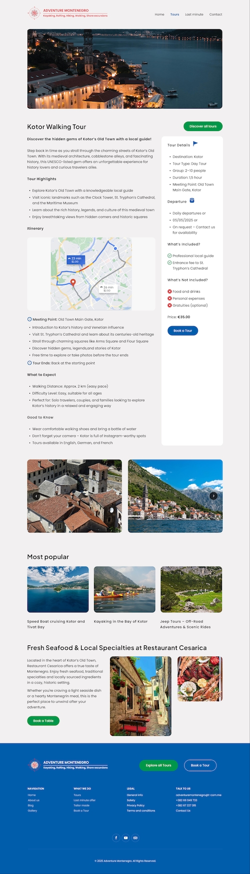 Adventures – Figma dizajn 3