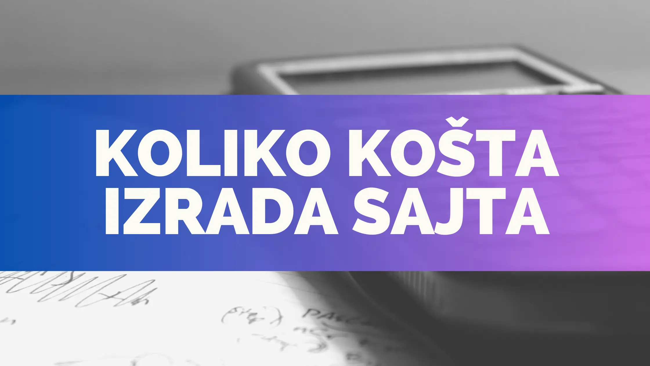 Prikaz cijene izrade sajta u Crnoj Gori na ekranu laptopa