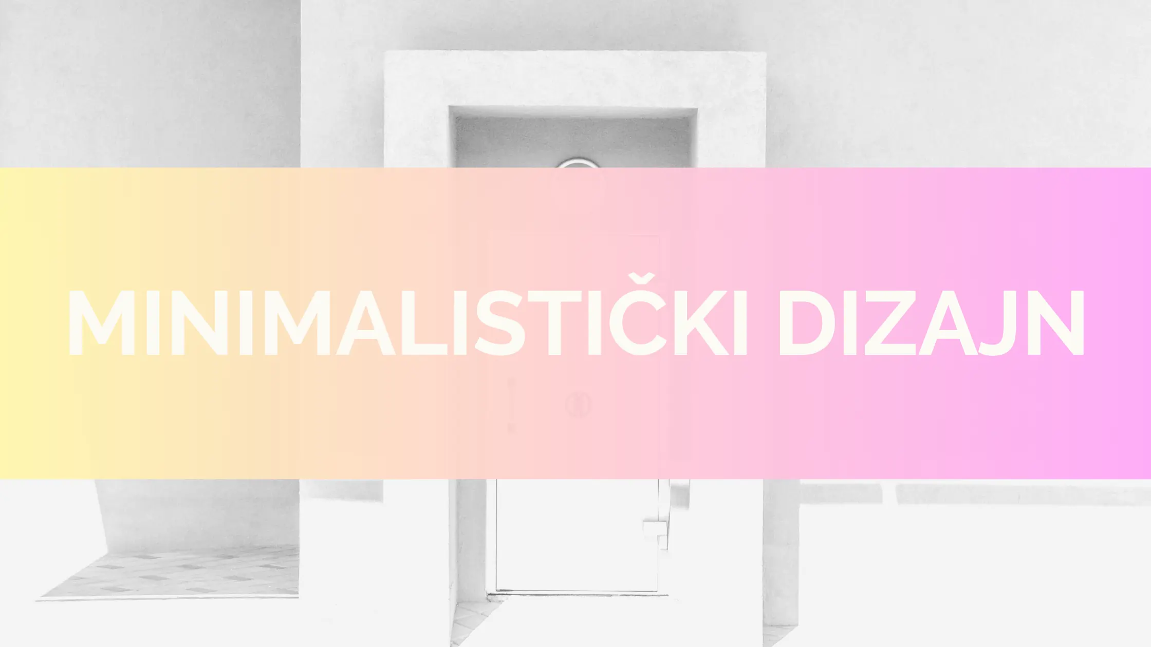 Minimalistički web dizajn na ekranu laptopa