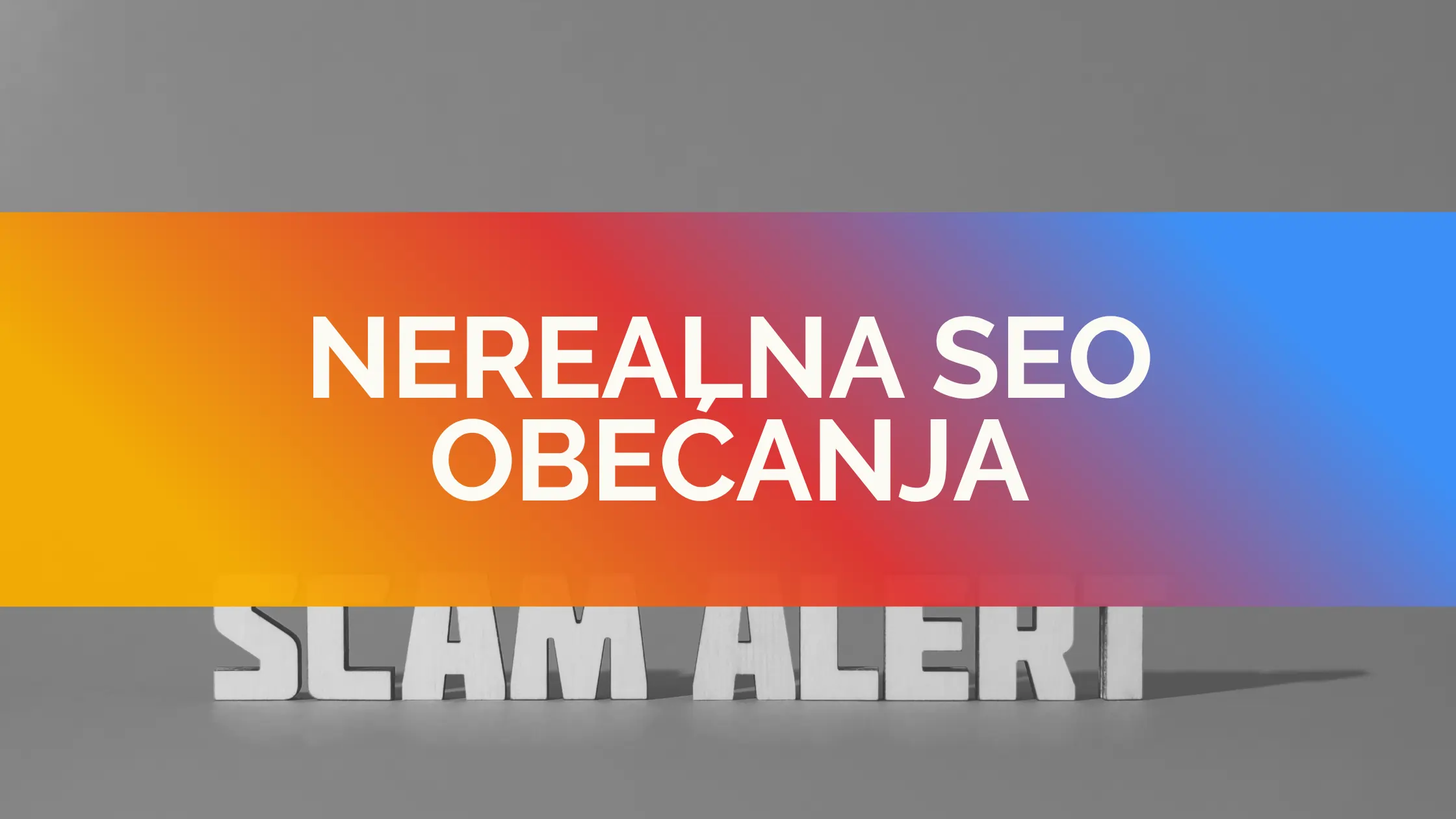 Ilustracija marketinških obećanja i SEO rezultata na ekranu