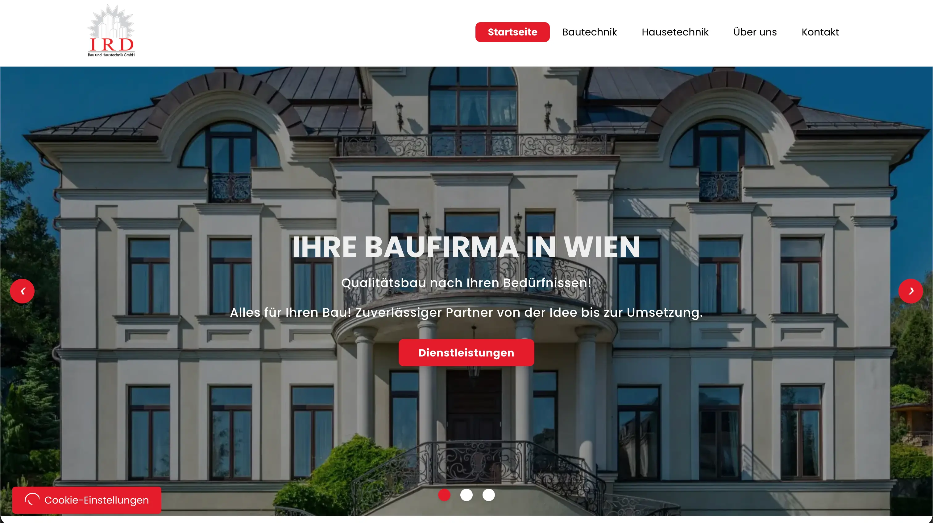 IRD365 – Izrada modernog sajta za građevinsku firmu (Vue.js + Laravel) – slika 1
