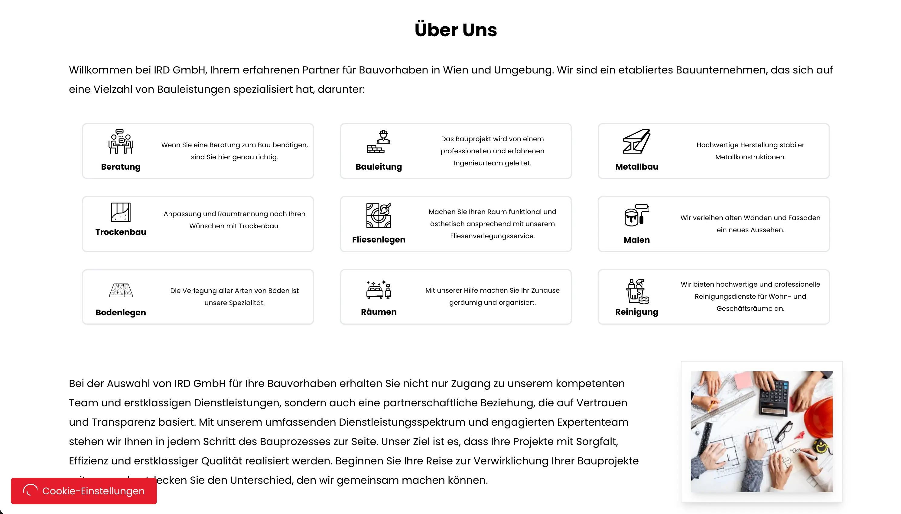 IRD365 – Izrada modernog sajta za građevinsku firmu (Vue.js + Laravel) – slika 2