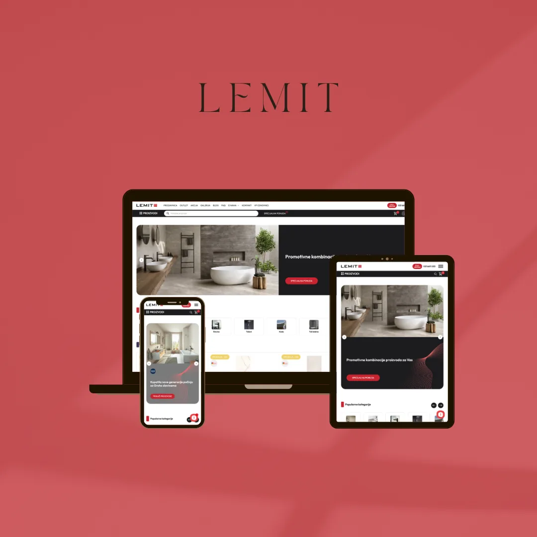 Lemit.rs – SEO optimalizácia pre salón kúpeľňového vybavenia