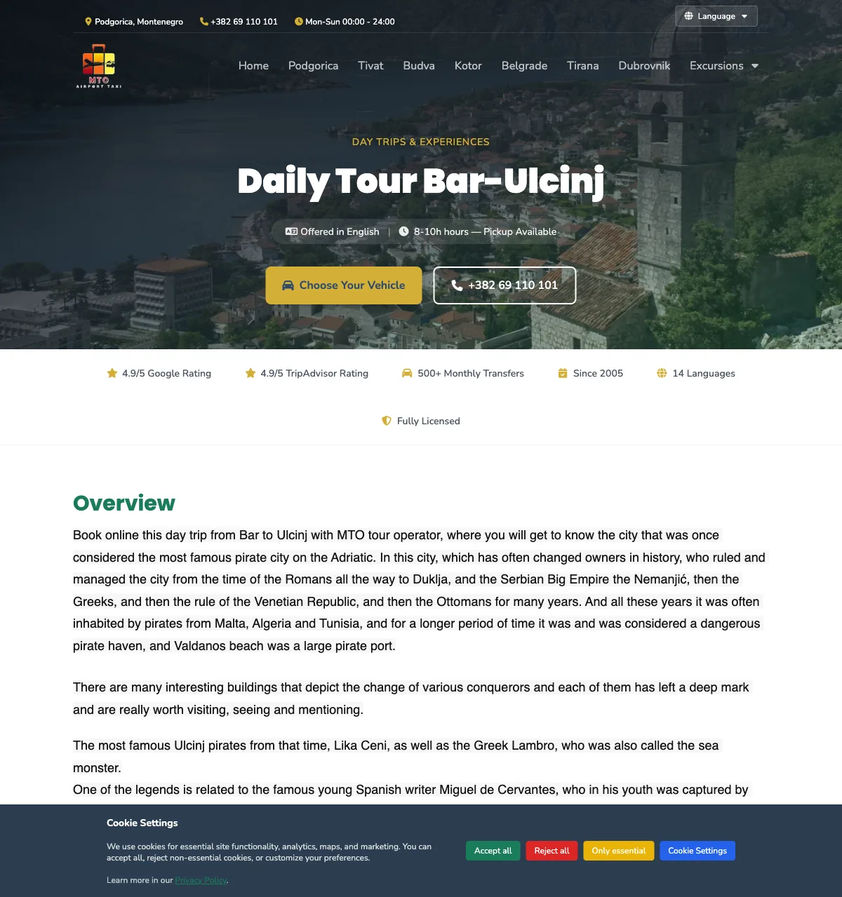 Montenegro Tour Operator – Modernizacija web platforme za transfere – slika 3