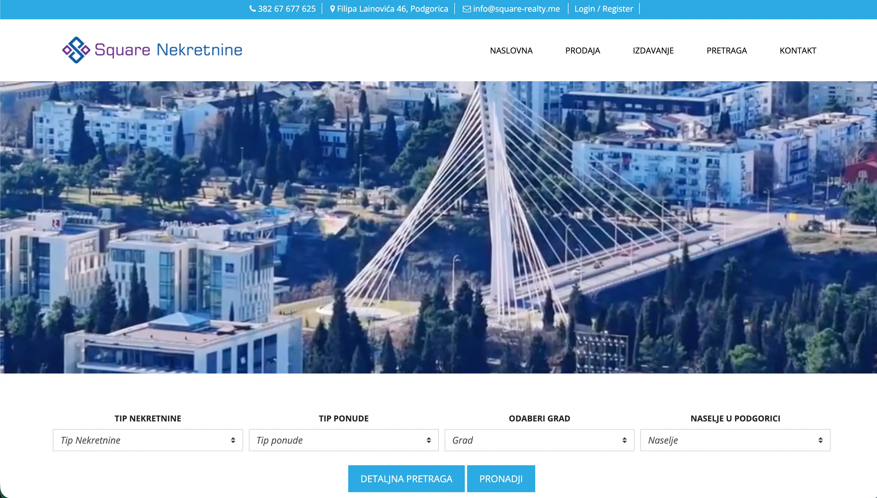 Square Nekretnine – moderni sajt sa Estitor i Realitica integracijom – slika 1