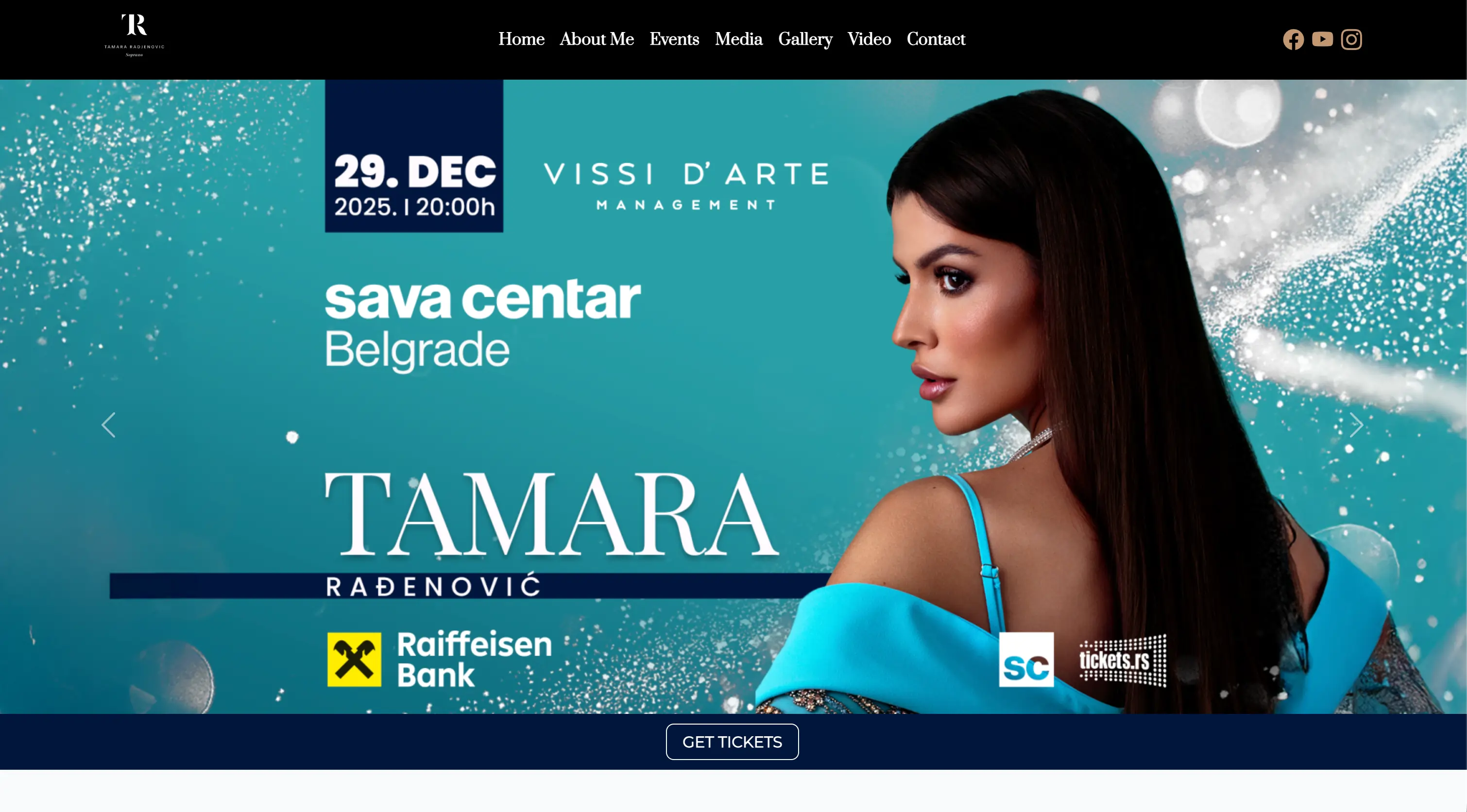 Tamara Radjenović – elegantan multimedijalni web za opersku sopranisticu – slika 1