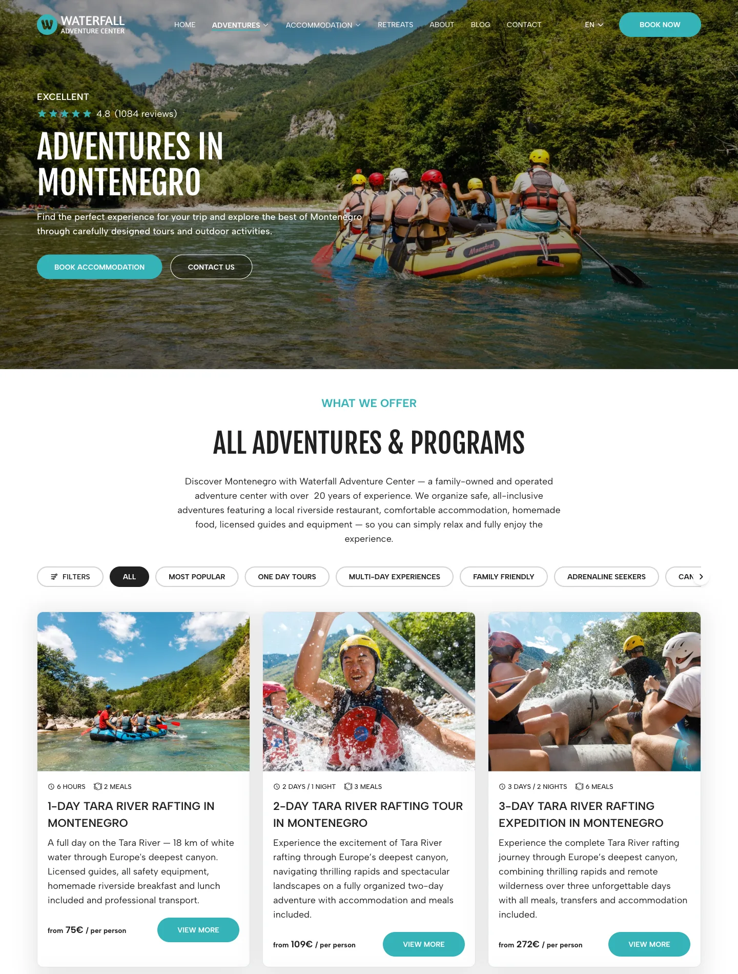 Waterfall Adventure Center – Booking platforma za avanturistički turizam – slika 2